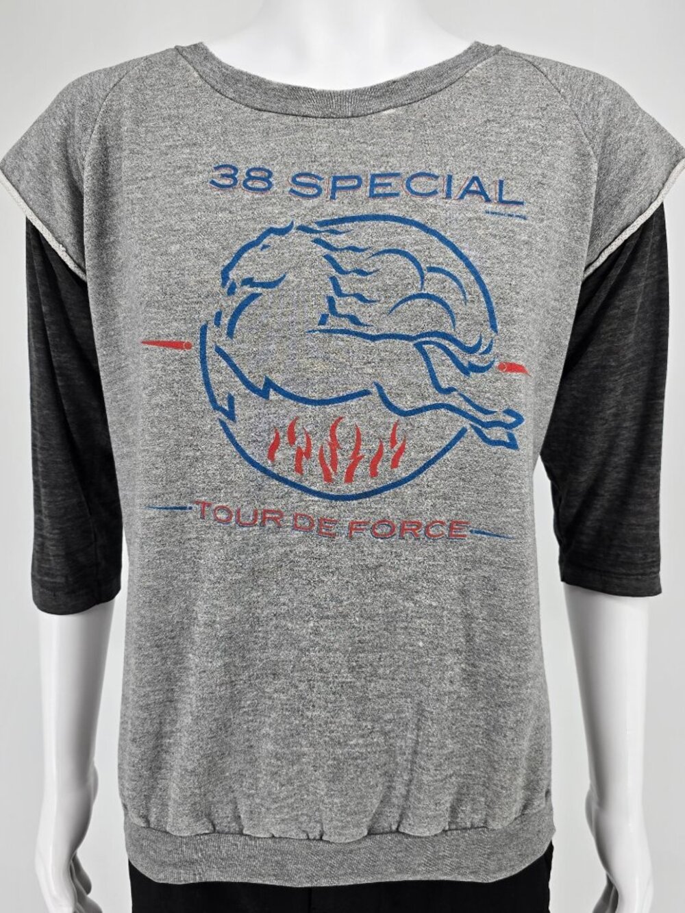 Vintage 1980s 38 Special Tour De Force 1984 Raglan Sleeve Band Sweatshirt (L)